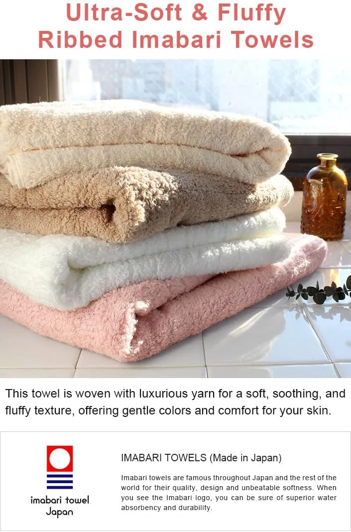 Imabari Towel, 2-Piece Bath Towel Set, Japanese Towels, Soft and Fluffy Towel, Luxury Cotton, Lime Green