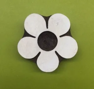 Indian Wooden Printing Block - Large Simple flower