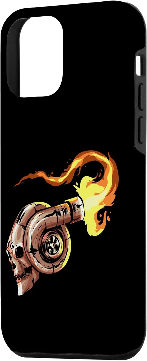 iPhone 12 mini Turbocharger Skull with Fire Turbo Car Boost Tuner Tuning Case