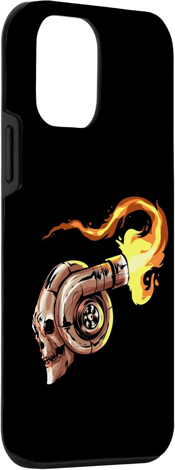 iPhone 12 mini Turbocharger Skull with Fire Turbo Car Boost Tuner Tuning Case