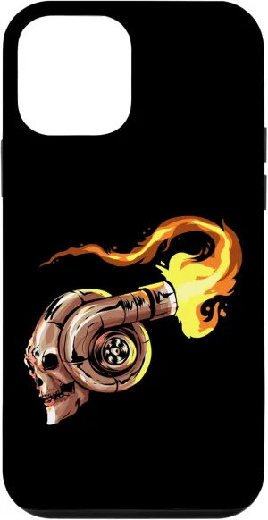 iPhone 12 mini Turbocharger Skull with Fire Turbo Car Boost Tuner Tuning Case
