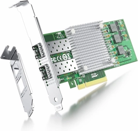 ipolex 10Gb Network Card Broadcom BCM57810S Chip Ethernet Card Dual SFP  NIC, PCI-E X 8, Express LAN Adapter Card Support Windows Server/Windows/Linux/VMware