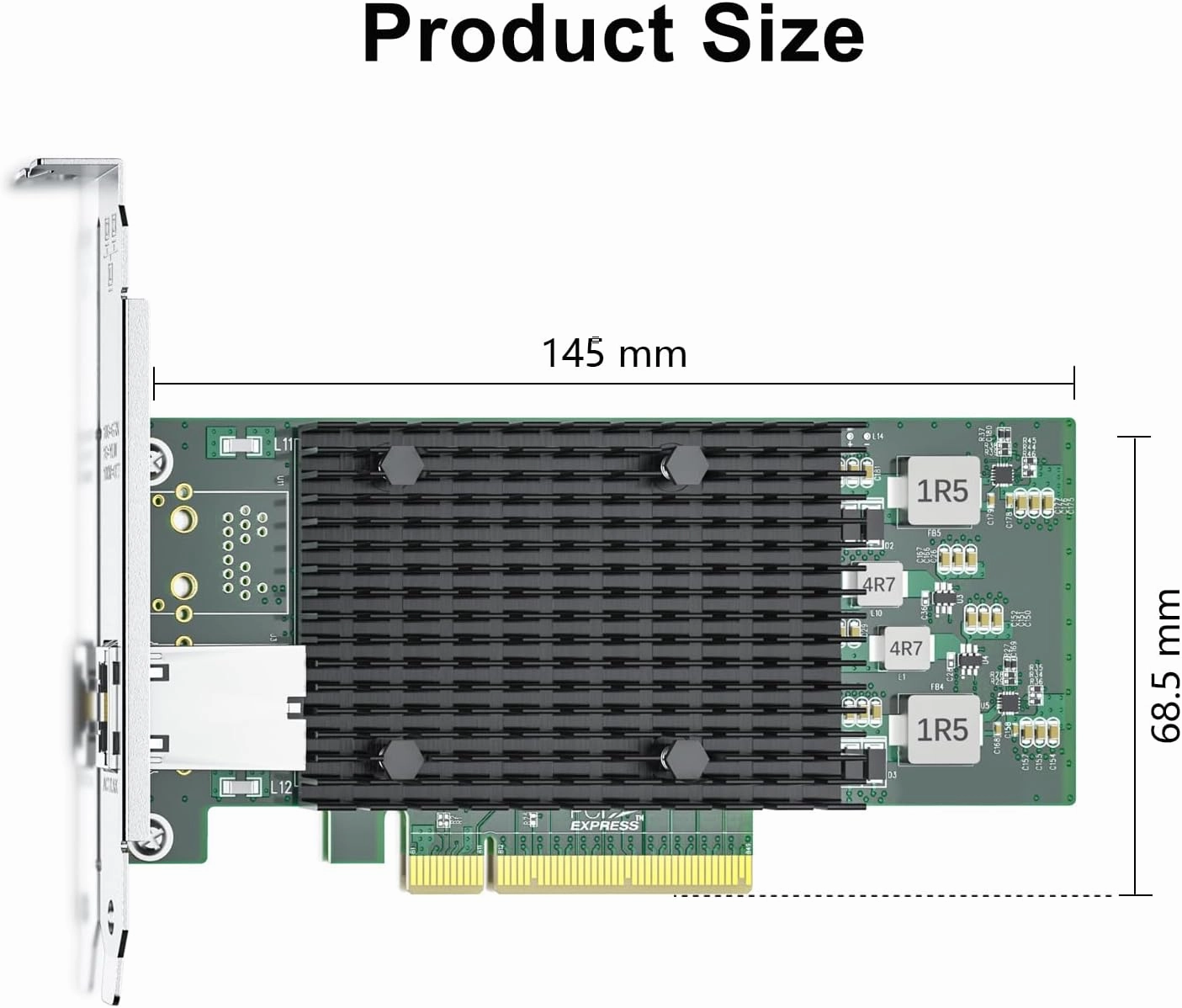 ipolex 10Gb Network Card Intel X540-T1 Ethernet Card PCI-E NIC, Single RJ45 Copper Port, with Intel X540-BT1 Controller, 2.1 X8, 10G PCI Express LAN Adapter NIC, Support Windows Server, Linux, Vmware