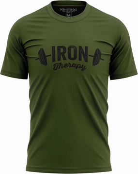Iron Therapy Shirt for Men, Funny Gym Shirts, Mens Gym Tshirt, Fitness Train Workout