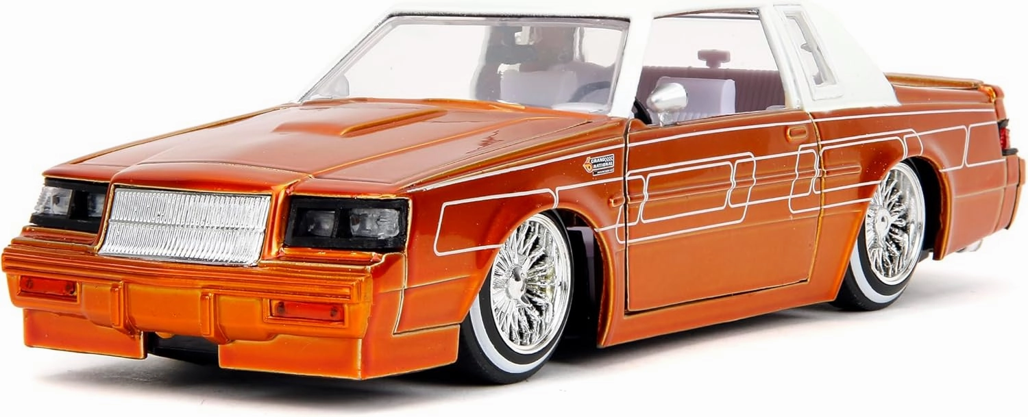 Jada Toys Big Time Muscle 1:24 1987 Buick Grand National Die-Cast Car (Candy Orange)
