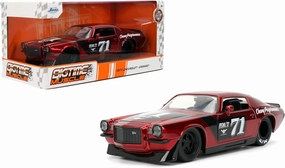 Jada Toys Bigtime Muscle 1:24 1971 Chevy Camaro Die-cast Car – Opening Doors, Hood, Trunk, Rubber Tires(Candy Red)