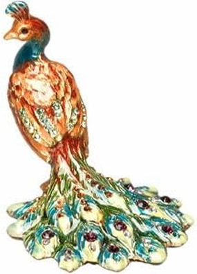Jay Strongwater Mini Peacock Figurine