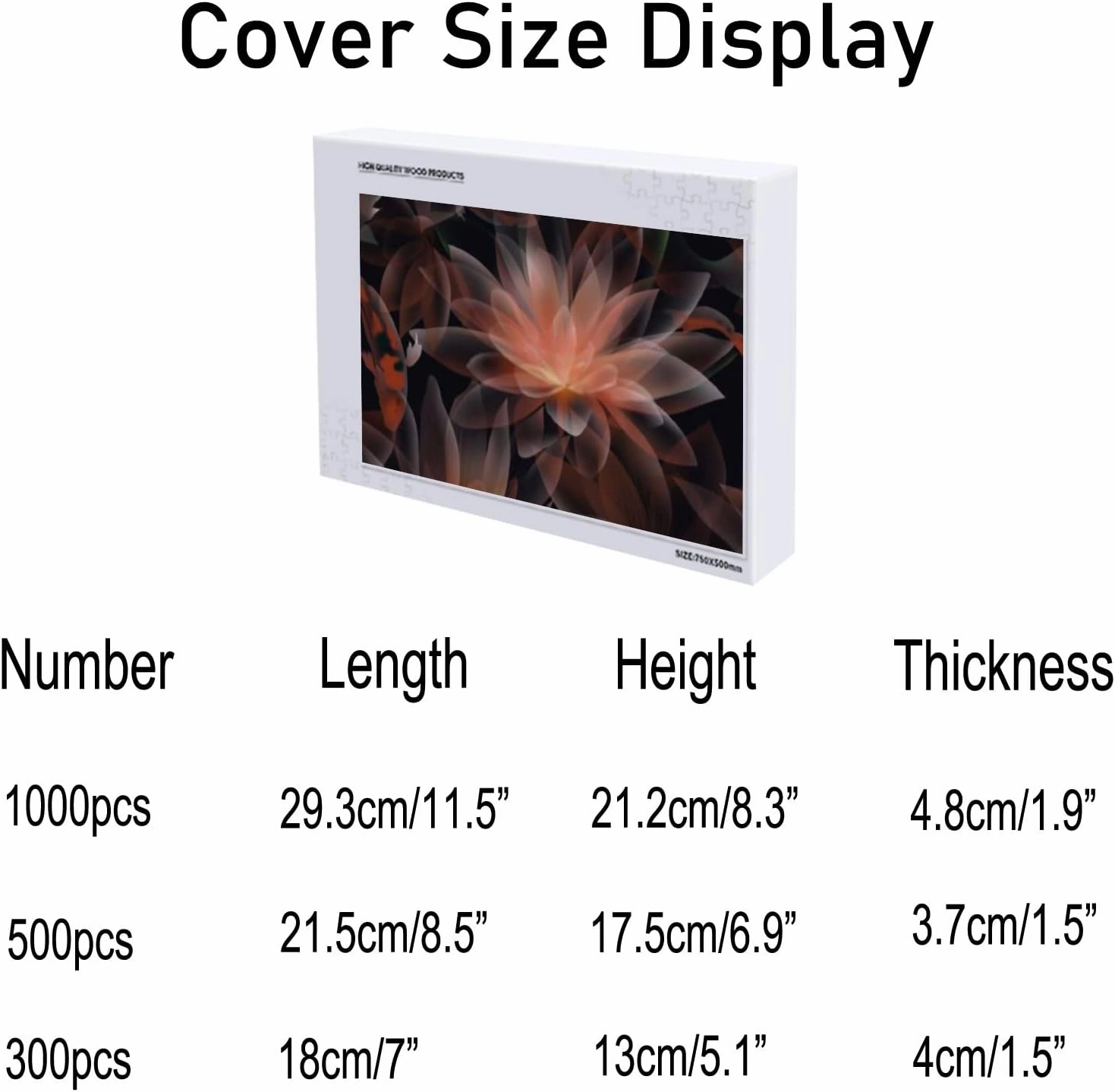 Jigsaw Puzzle 500 Pieces Water Lily Koi Fish Lotus Oriental Mystery Puzzles for Adults Teens and Kids Creative Gift Puzzles Funny Family Games Multiple Size