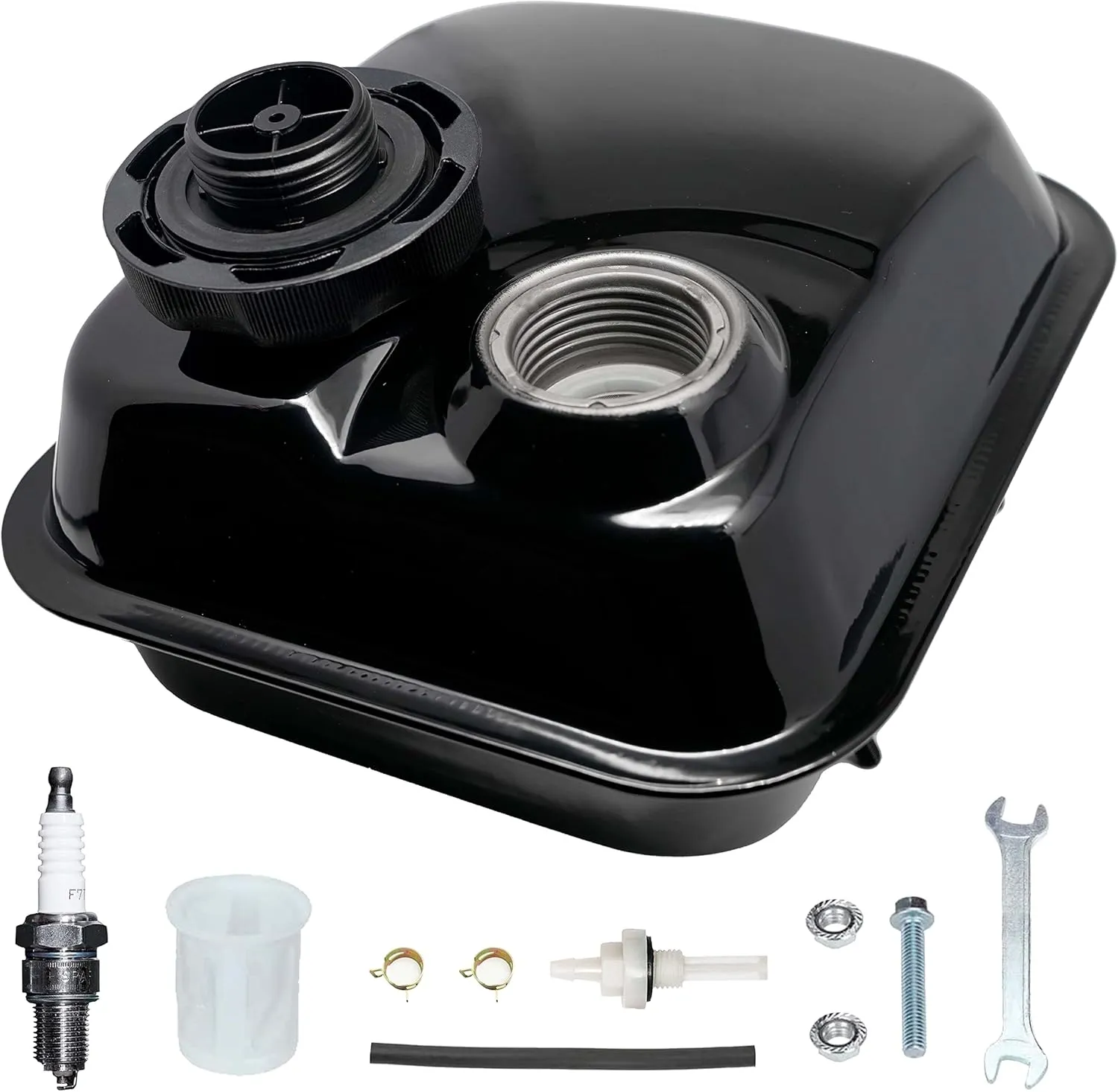 JMCHstore Side Port & Screw on Gas Tank For Coleman BT200X CT200U CT200UEX, Baja Warrior MB200 Mini Bike Fuel Tank Replacement for Hemi Hemi Predator 212 212cc 224 MAX performance Engine