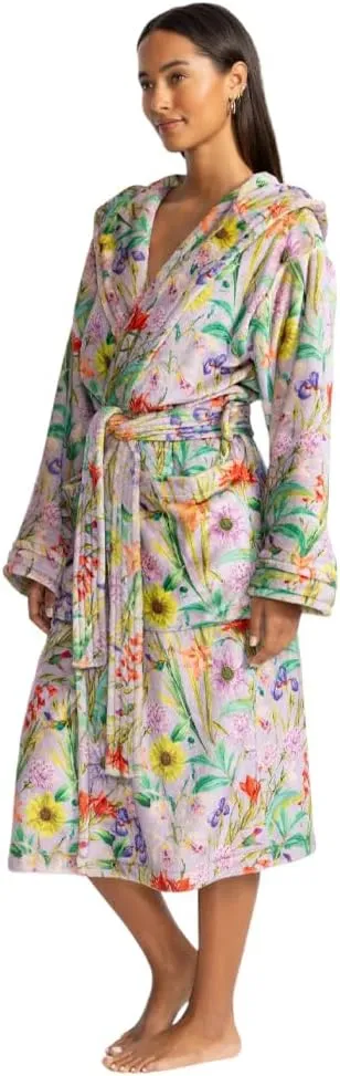 Johnny Was Daphne Cozy Robe Flowers Sleepwear Home Lounge Floral Purple NEW