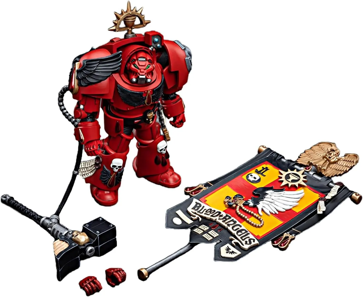 JOYTOY Warhammer 40K 1/18 Action Figures Blood Angels Ancient Brother Leonid Collectible Model