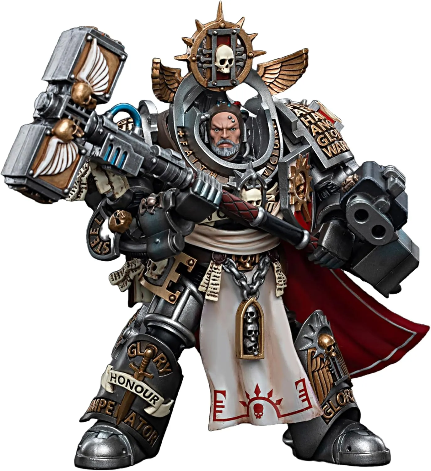 JOYTOY Warhammer 40K 1/18 Action Figures Grey Knights Grand Master Voldus Collectible Model Kids 15  and Above