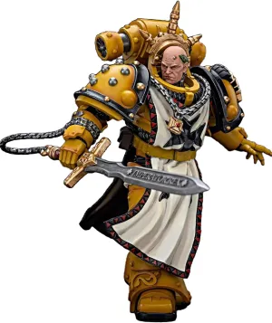 JOYTOY Warhammer 40K 1/18 Action Figures Imperial Fists Sigismund First Captain of The lmperial Fists Collectible Model 4.8 Inch Action Figure with Articulated Joints