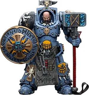 JOYTOY Warhammer 40K 1/18 Action Figures Space Wolves Arjac Rockfist Collectible Model