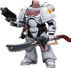 JOYTOY Warhammer 40K 1/18 Action Figures White Scars Assault Intercessor Sergeant Tsendbaatar Collectible Model