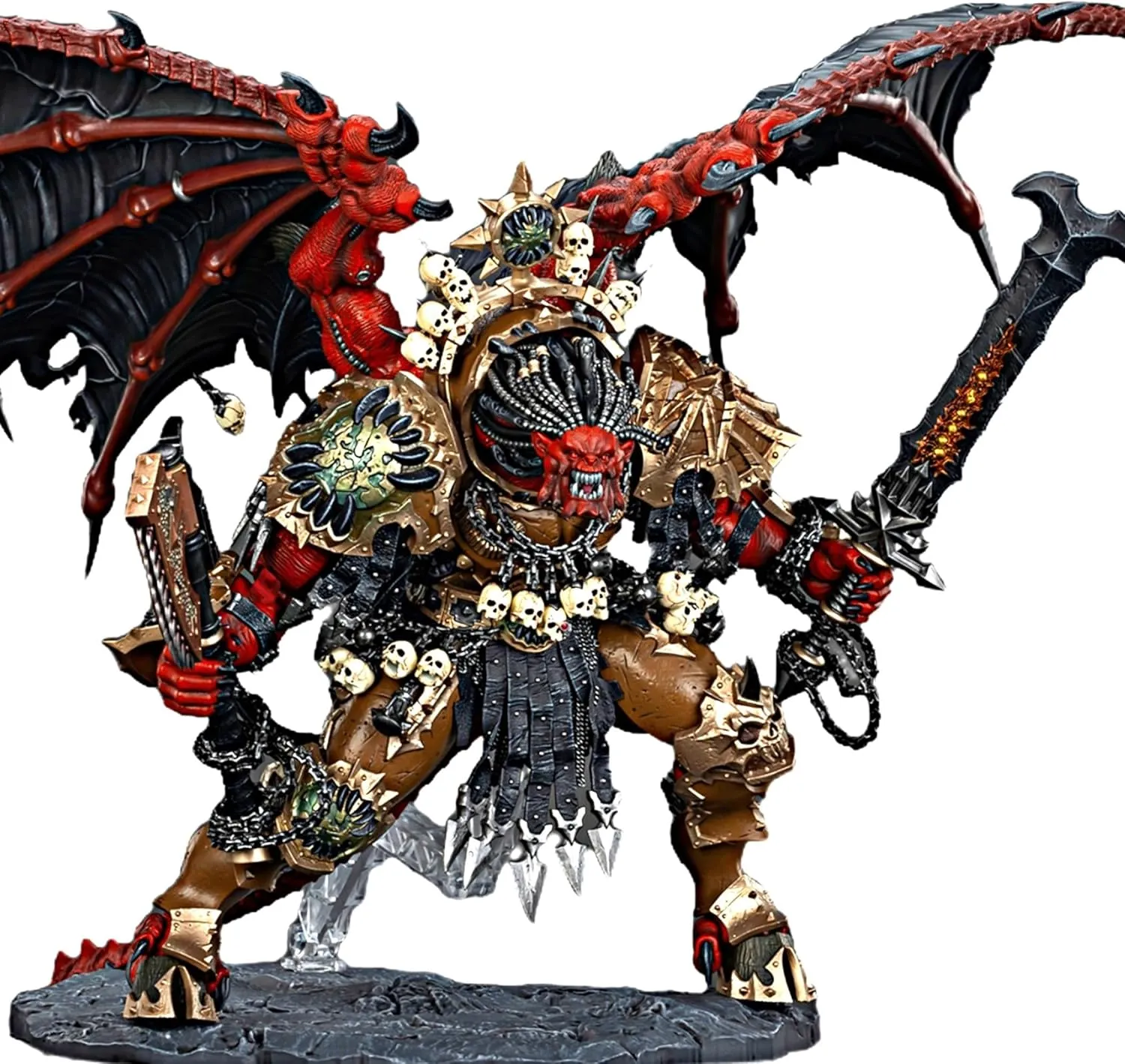 JOYTOY Warhammer 40K 1/18 Action Figures World Eaters Angron, Daemon Primarch of Khorne Collectible Model 15Inches pre-Sale Item