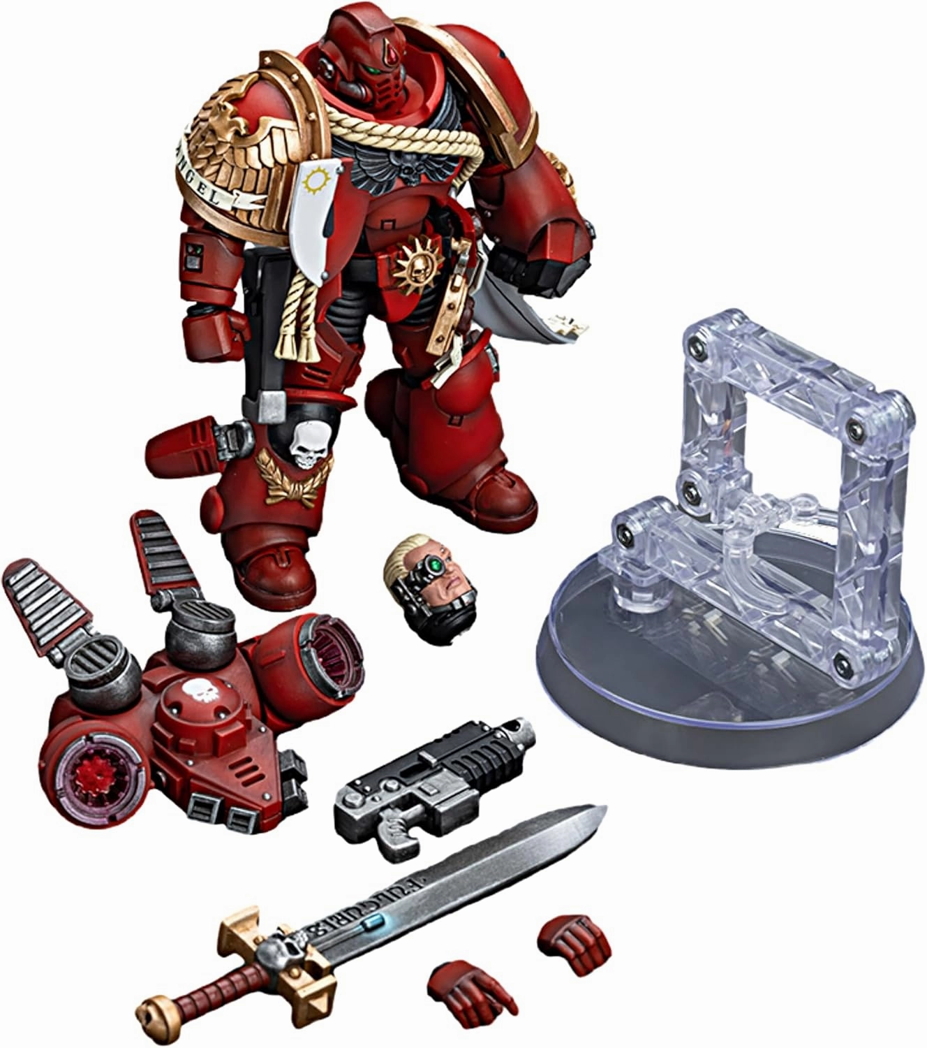 JOYTOY Warhammer 40K 1/18 Action Figures Blood Angels Captain with Jump Pack Collectible Model Partial pre-Sale Amount Available Around Aug.