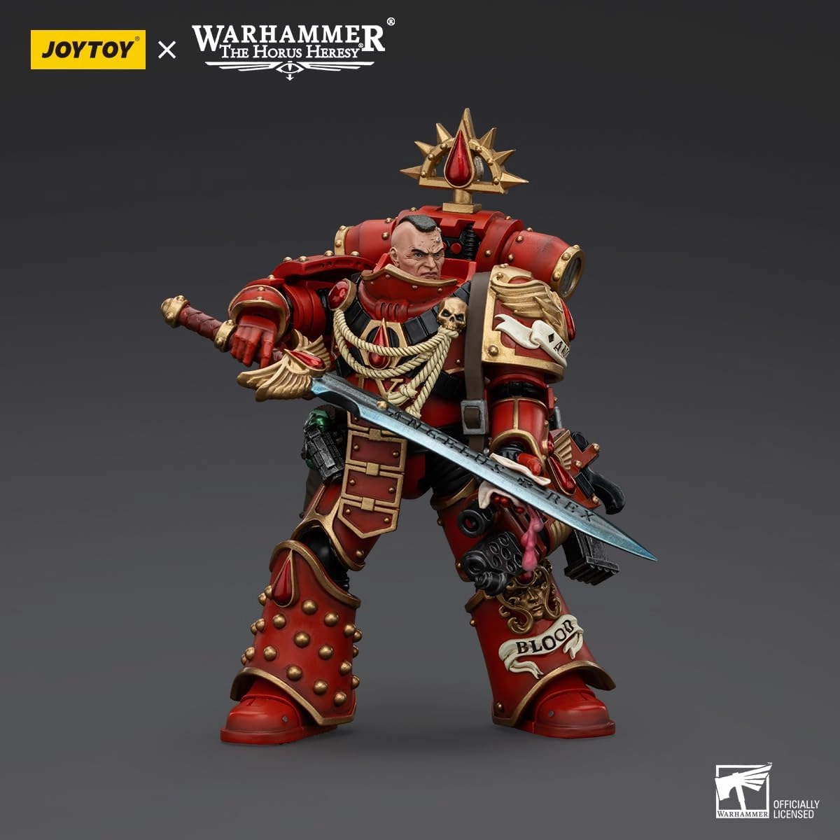 JOYTOY Warhammer 40K 1/18 Action Figures Blood Angels Raldoron First Captain of The Blood Angels Collectible Model