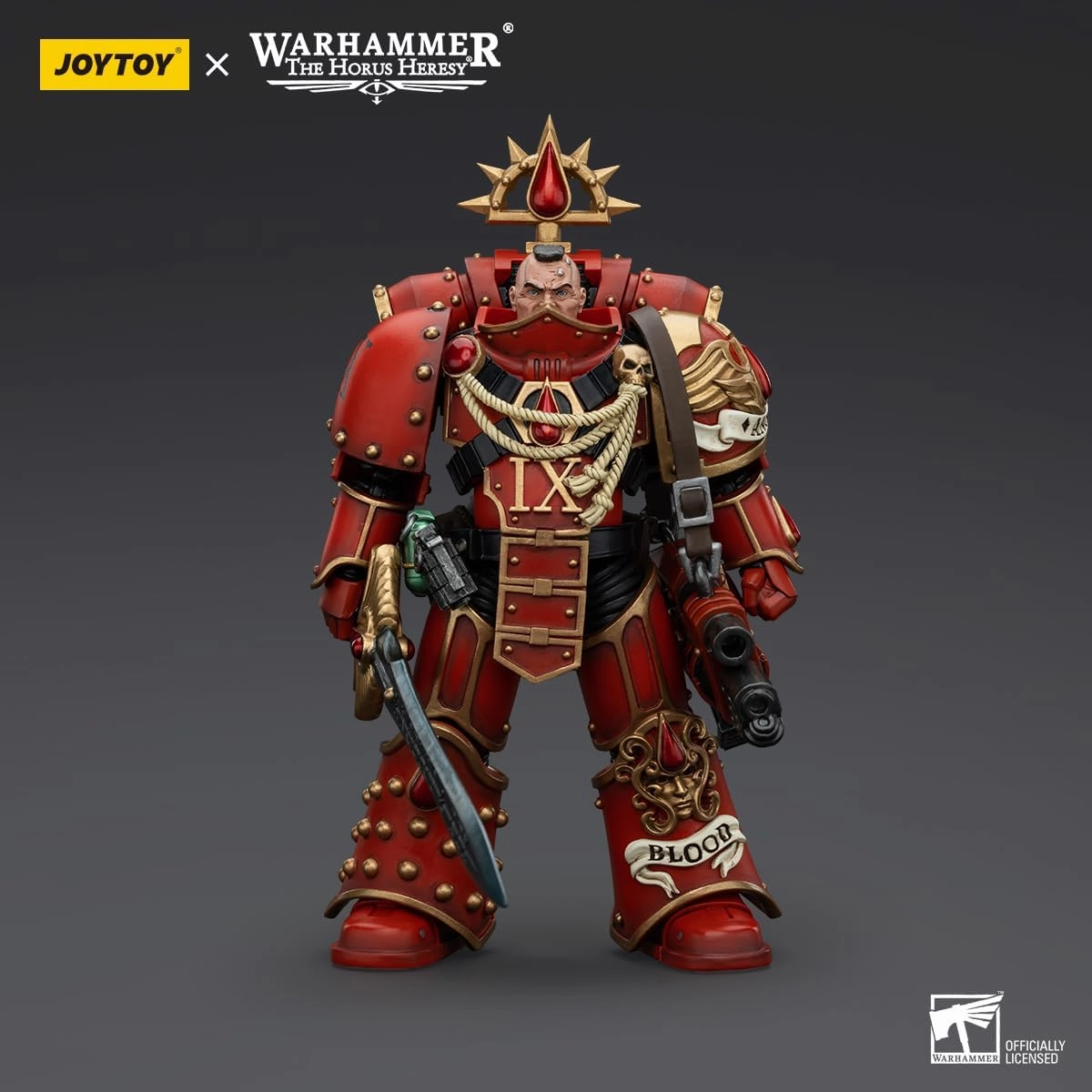 JOYTOY Warhammer 40K 1/18 Action Figures Blood Angels Raldoron First Captain of The Blood Angels Collectible Model
