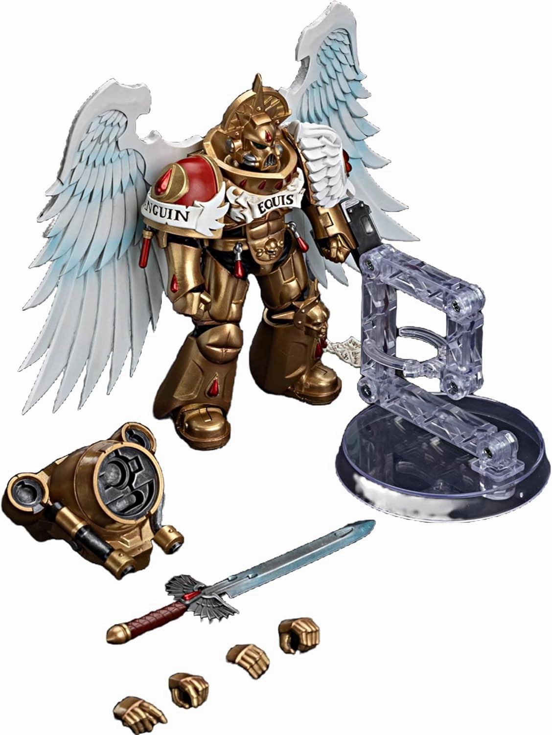 JOYTOY Warhammer 40K 1/18 Action Figures Blood Angels Sanguinary Guard 5PCS 4.8Inch Collectible Model