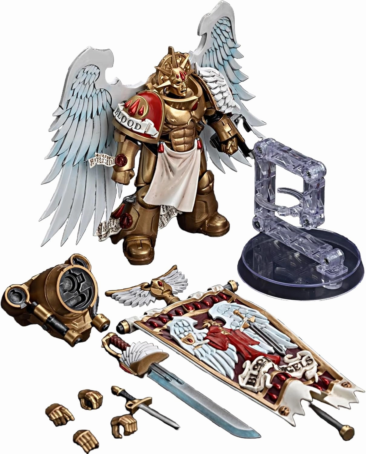 JOYTOY Warhammer 40K 1/18 Action Figures Blood Angels Sanguinary Guard 5PCS 4.8Inch Collectible Model