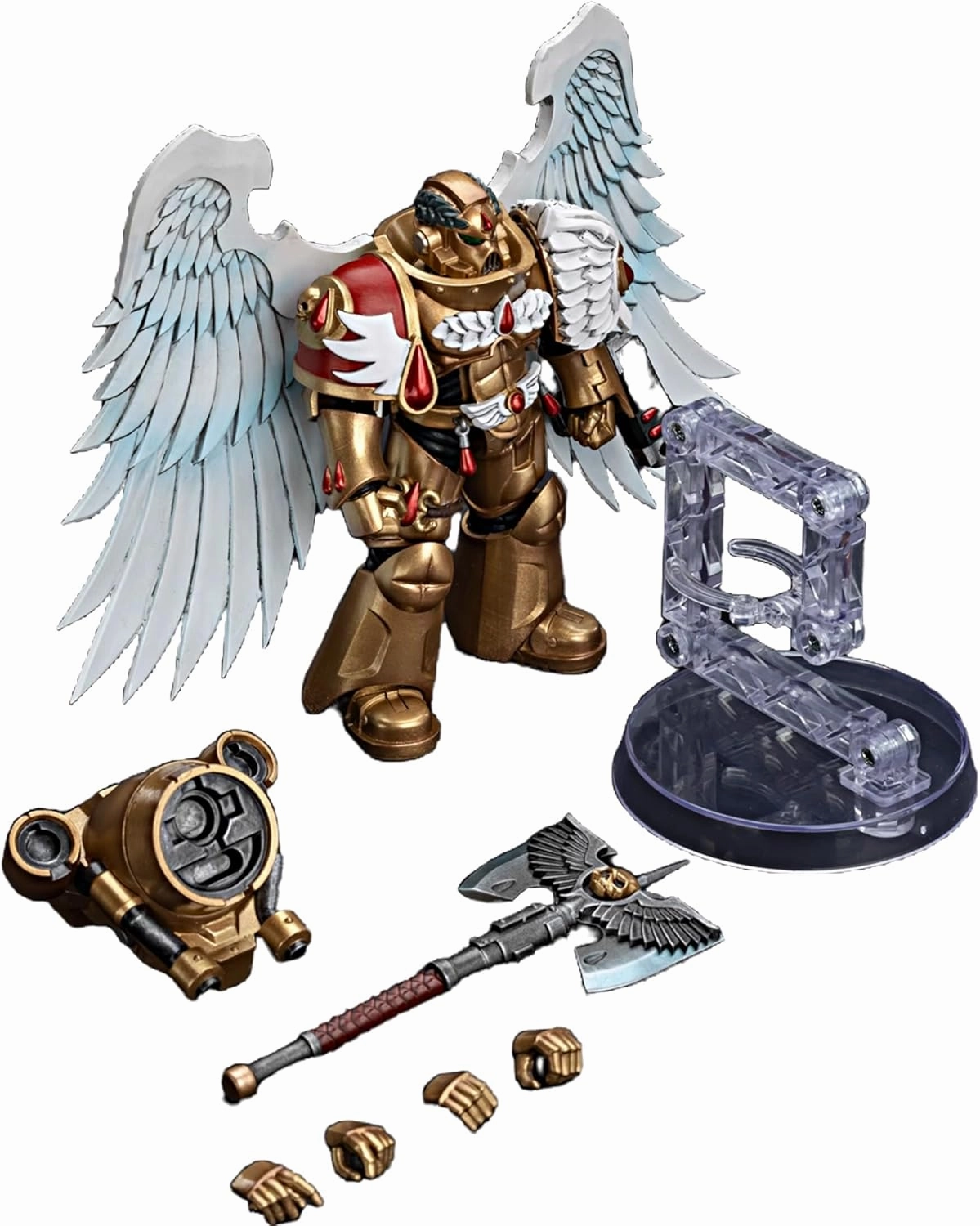 JOYTOY Warhammer 40K 1/18 Action Figures Blood Angels Sanguinary Guard 5PCS 4.8Inch Collectible Model