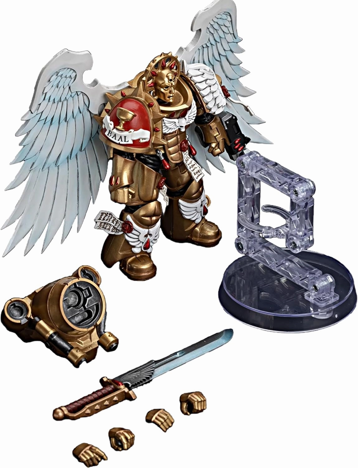 JOYTOY Warhammer 40K 1/18 Action Figures Blood Angels Sanguinary Guard 5PCS 4.8Inch Collectible Model