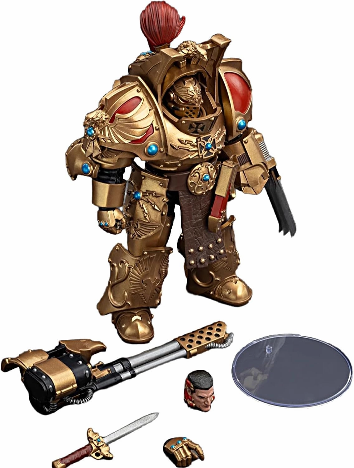 JOYTOY Warhammer 40K 1/18 Action Figures Legio Custodes Aquilon Terminator Squad 3PCS Collectible Model 5.3 Inch Action Figure with Articulated Joints