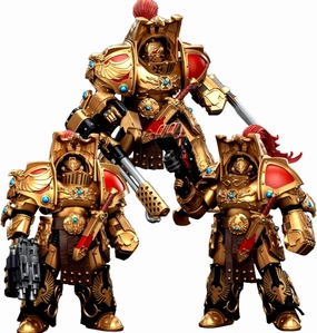 JOYTOY Warhammer 40K 1/18 Action Figures Legio Custodes Aquilon Terminator Squad 3PCS Collectible Model 5.3 Inch Action Figure with Articulated Joints
