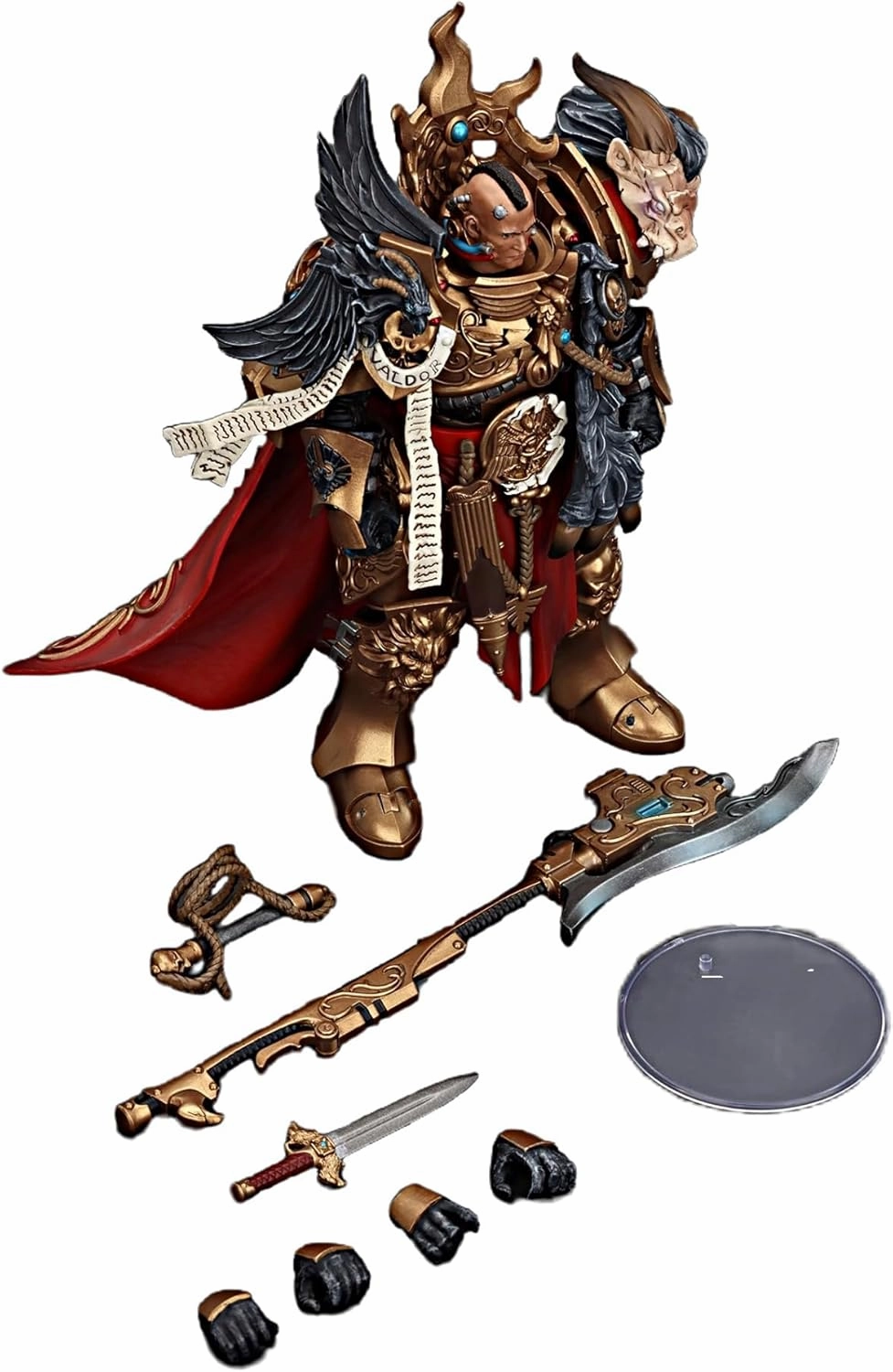 JOYTOY Warhammer 40K 1/18 Action Figures Legio Custodes Constantin Valdor, Captain-General of The Legio Custodes Collectible Model 7.1Inch Action Figure