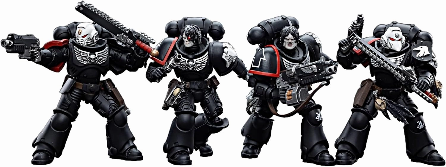 JOYTOY Warhammer 40K 1/18 Action Figures Raven Guard Intercessors 4PCS Collectible Model