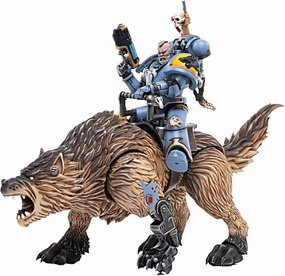 JOYTOY Warhammer 40K 1/18 Action Figures Space Wolves Thunderwolf Cavalry Bjane Collectible Model