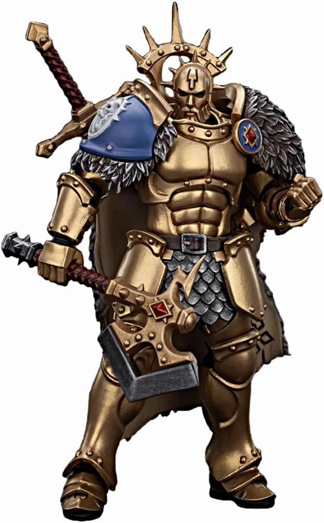 JOYTOY Warhammer 40K 1/18 Action Figures Stormcast Eternals The Blacktalons Hendrick, The Silver Wolf Collectible Model 4.8Inches
