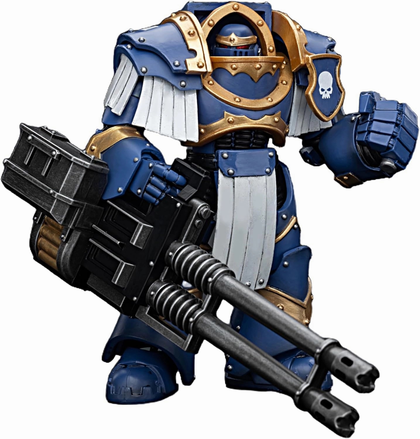 JOYTOY Warhammer 40K 1/18 Action Figures Ultramarines Cataphractii Terminator Squad Terminator with Reaper Autocannon Collectible Model