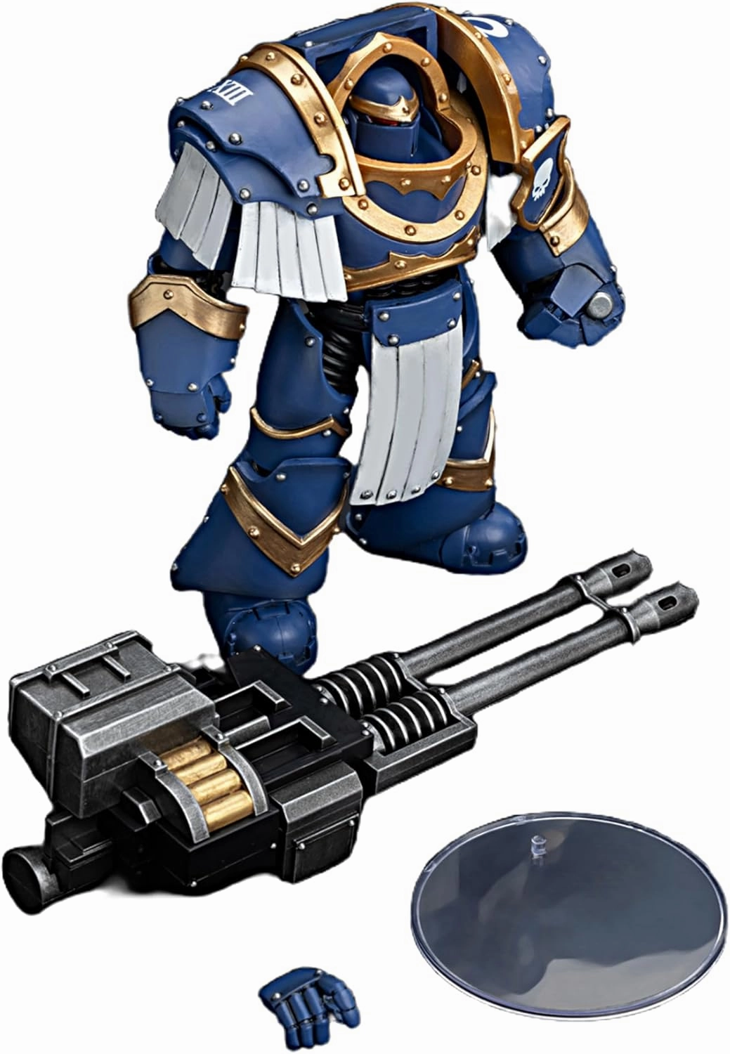JOYTOY Warhammer 40K 1/18 Action Figures Ultramarines Cataphractii Terminator Squad Terminator with Reaper Autocannon Collectible Model