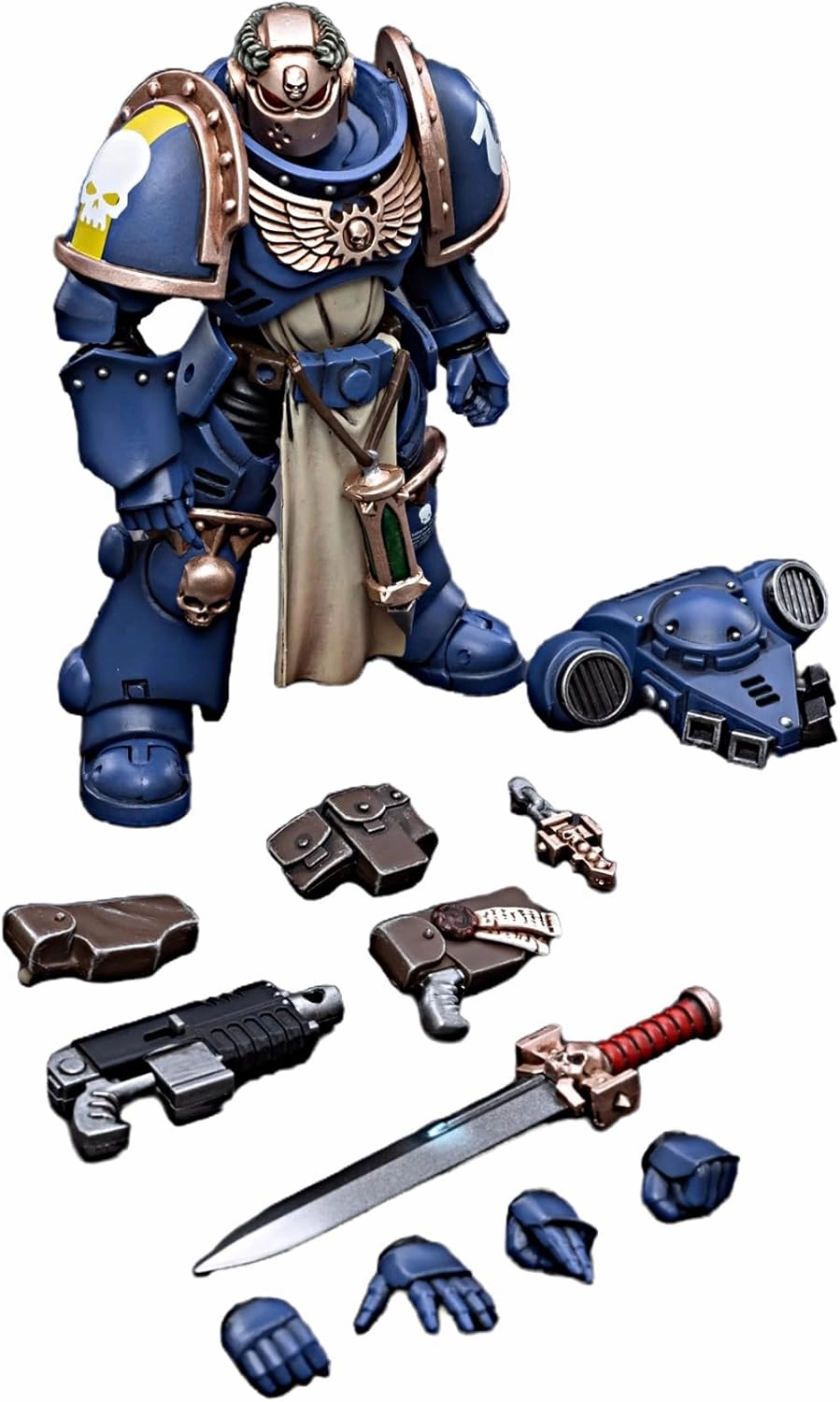 JOYTOY Warhammer 40K 1/18 Action Figures Ultramarines Primaris Company Champion Collectible Model