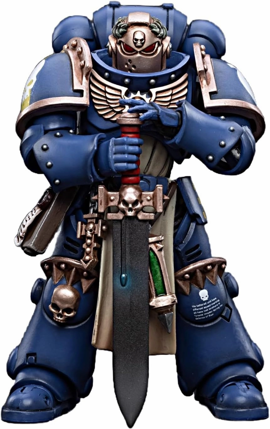 JOYTOY Warhammer 40K 1/18 Action Figures Ultramarines Primaris Company Champion Collectible Model