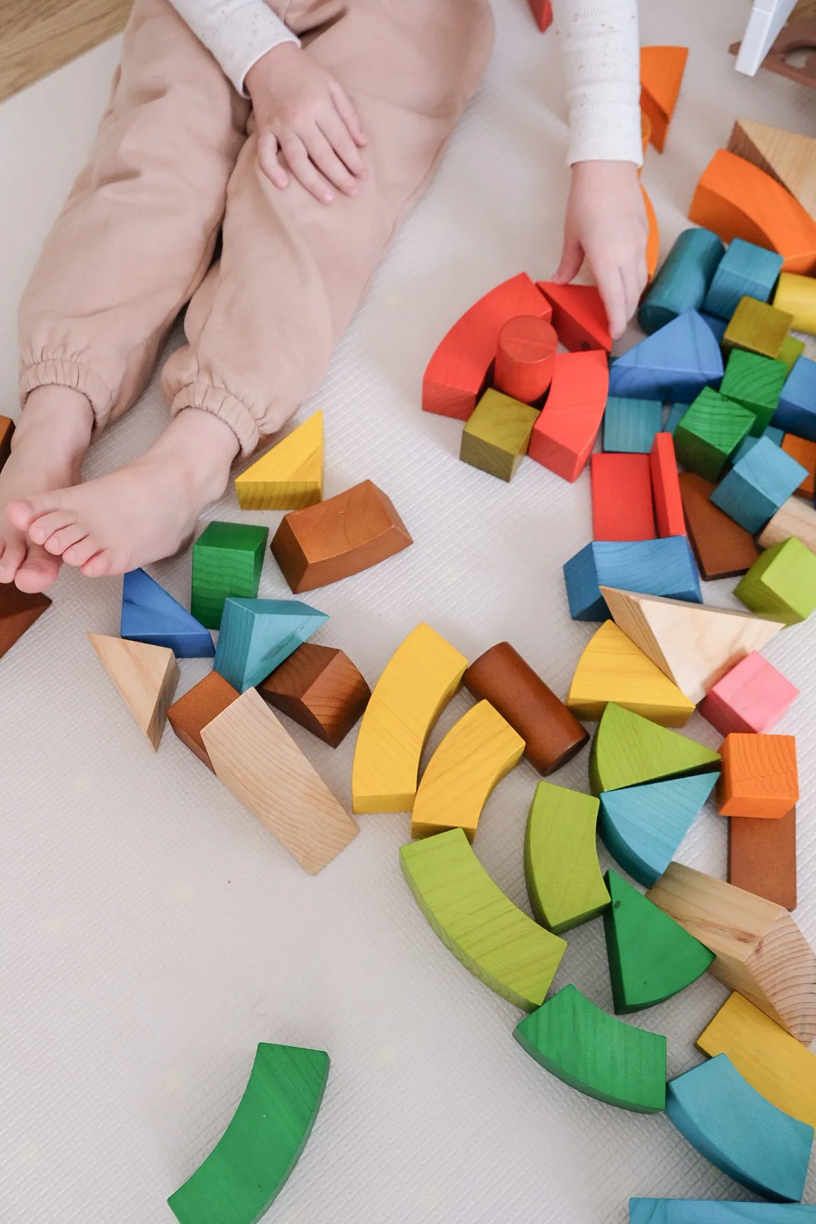 Jumbo Natural Rainbow Blocks 86pcs