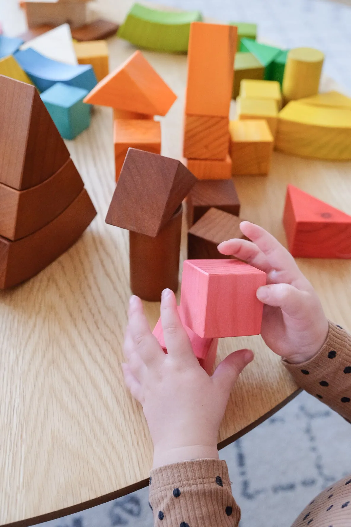 Jumbo Natural Rainbow Blocks 86pcs