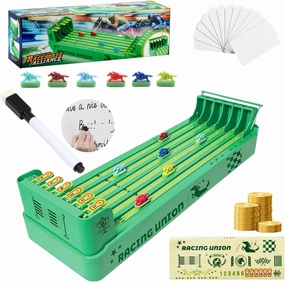 Junbinwon&NP Horse Racing Game Electronic Horse Race Board Game with 6 Horses 6 Card 1 erasable Marker Pen