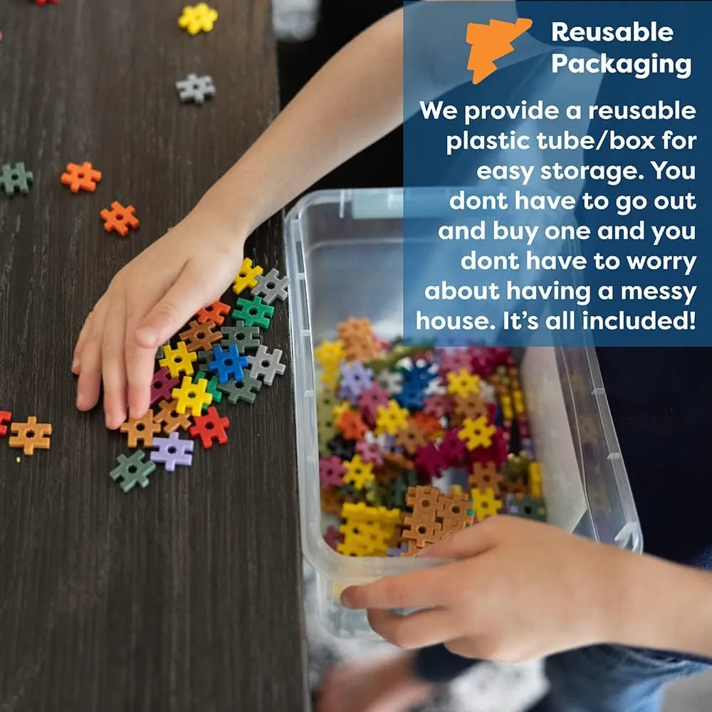 KADU 680pc Rainbow Classic Set - STEM/STEAM Building   Construction Toy, for Open   Imaginative Play - Ages 5 