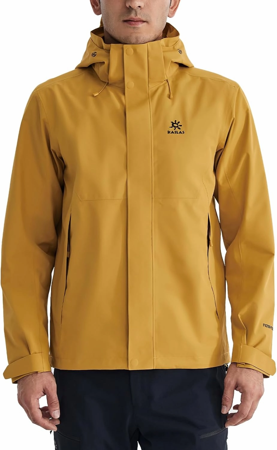 KAILAS Men's Lightweight Waterproof Hooded Rain Jacket Outdoor Raincoat Shell Jacket for Hiking Travel