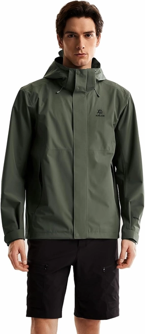KAILAS Men's Lightweight Waterproof Hooded Rain Jacket Outdoor Raincoat Shell Jacket for Hiking Travel