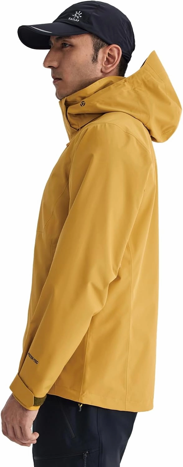 KAILAS Men's Lightweight Waterproof Hooded Rain Jacket Outdoor Raincoat Shell Jacket for Hiking Travel