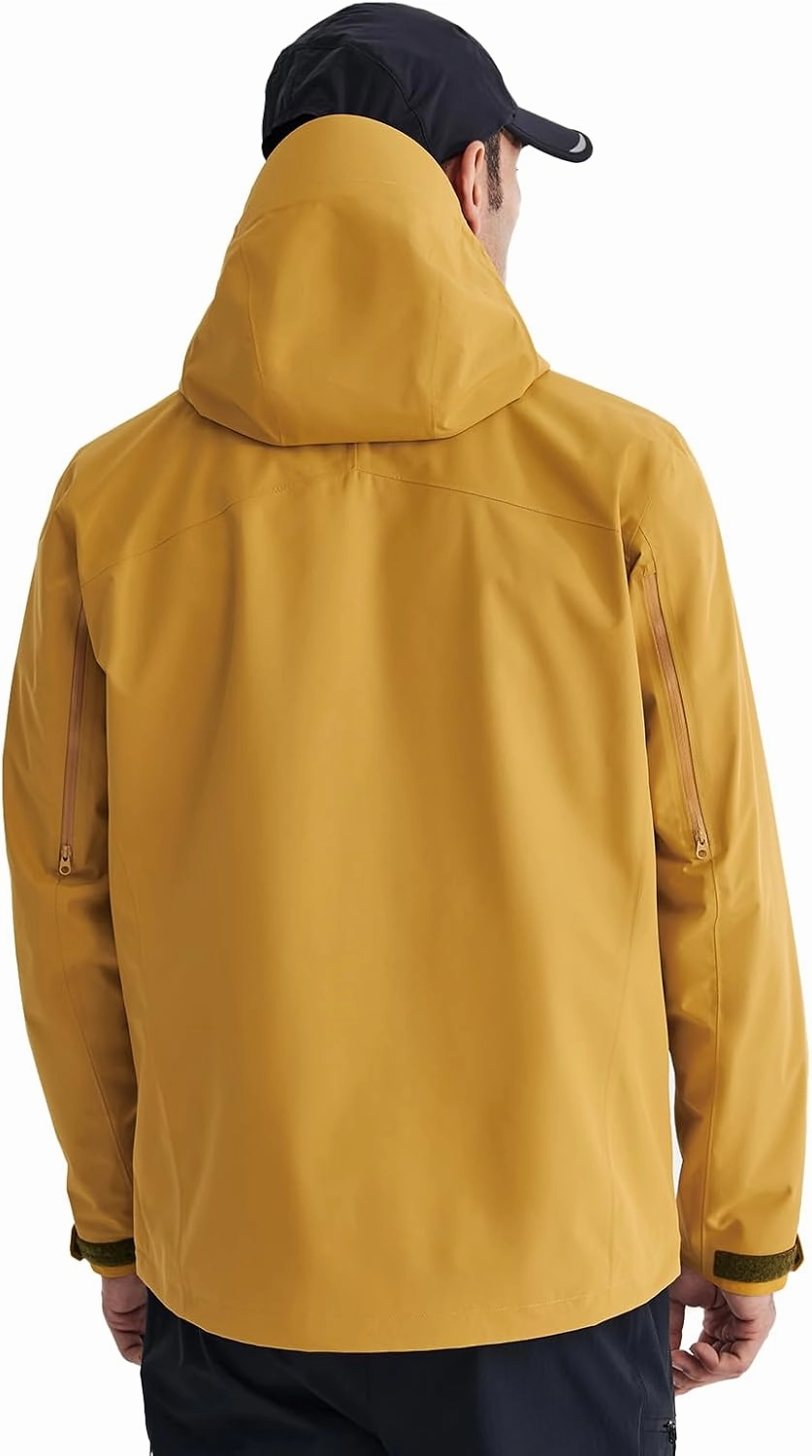 KAILAS Men's Lightweight Waterproof Hooded Rain Jacket Outdoor Raincoat Shell Jacket for Hiking Travel