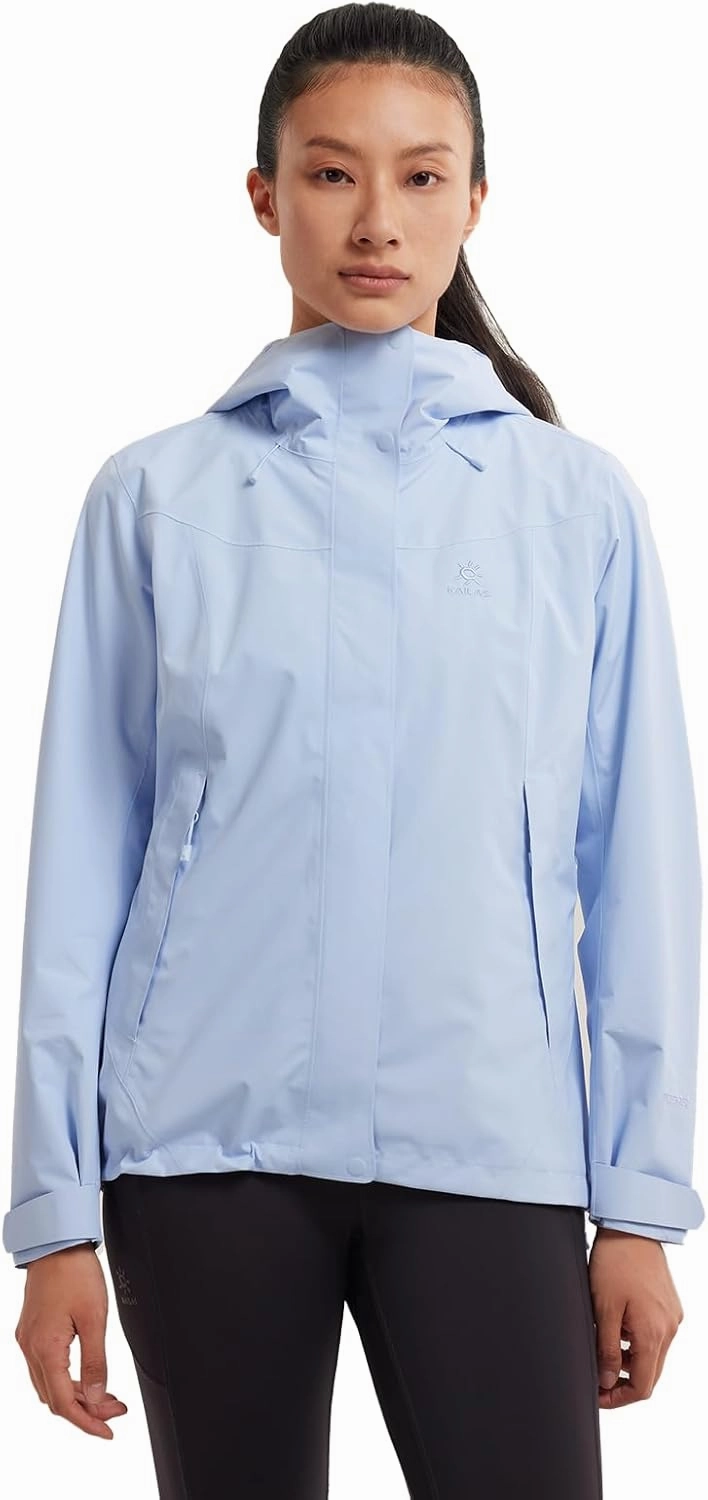 KAILAS Women's Raincoat Outdoor Hardshell Jacket Packable Lightweight Waterproof Hooded Jacket Hiking Travel