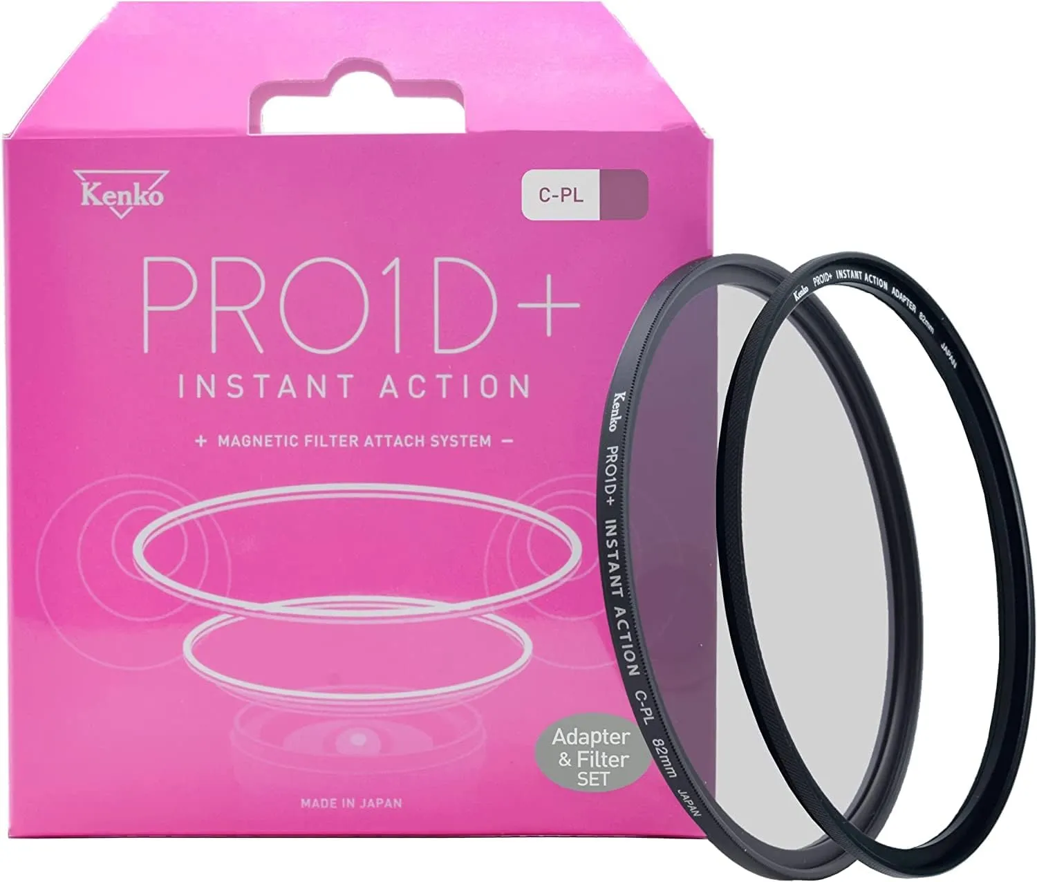 Kenko Polarizing Filter PRO1D  Instant Action C-PL Set φ67mm, Magnetic Filter, Multi-Coated, Slim Frame Design, Magnetic Adapter Ring Included