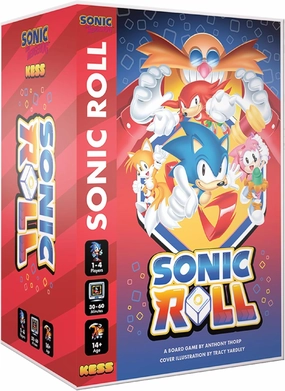 KESS - Sonic Roll Board Game: Roll Through 4 Classic Zones, 1-4 Players Thrilling Tabletop Adventure Game for Ages 14 