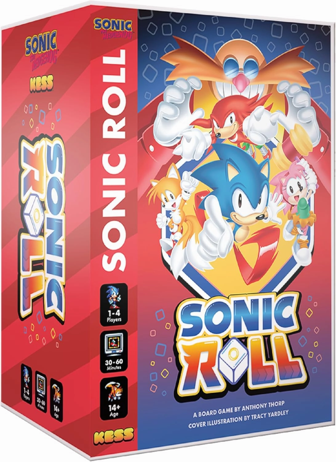 KESS - Sonic Roll Board Game: Roll Through 4 Classic Zones, 1-4 Players Thrilling Tabletop Adventure Game for Ages 14 