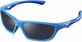 Kids Sunglasses TPEE Unbreakable Polarized Sports Glasses with Adjustable Strap For Boys Girls Age 3-7